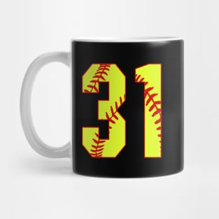 Fastpitch Softball Number 31 #31 Softball Shirt Jersey Uniform Favorite Player Biggest Fan Mug